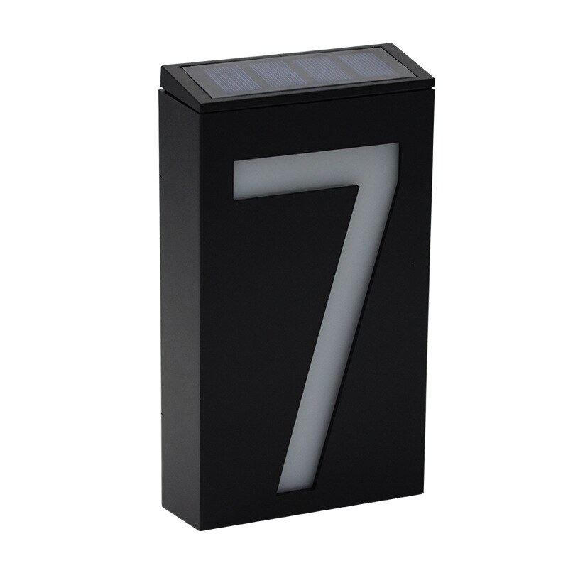 Lampe de porte murale solaire | Étanche, numéro maison, Plaque d'adresse pour porte d'hôtel, boîte aux lettres, Plaque numérique, lampe de porte murale: 7