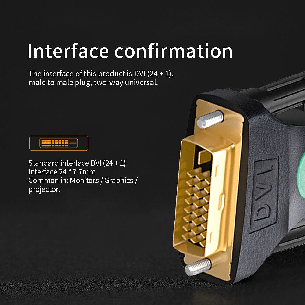 4K DVI cable DVI-D 24+1 pin video cable for Projector PC HD TV DVI to DVI Graphics card to monitor connect cable