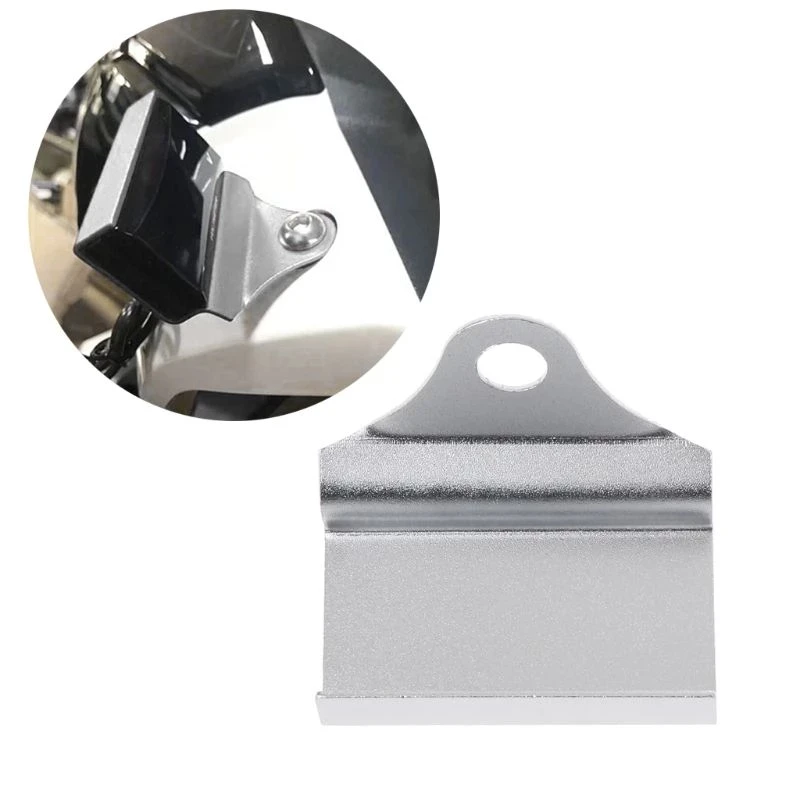 Motorcycle Electronic Clock Thermometer Voltmeter Bracket CNC Aluminum Square Voltmeter Tachometer Motorcycle Meter Bracket