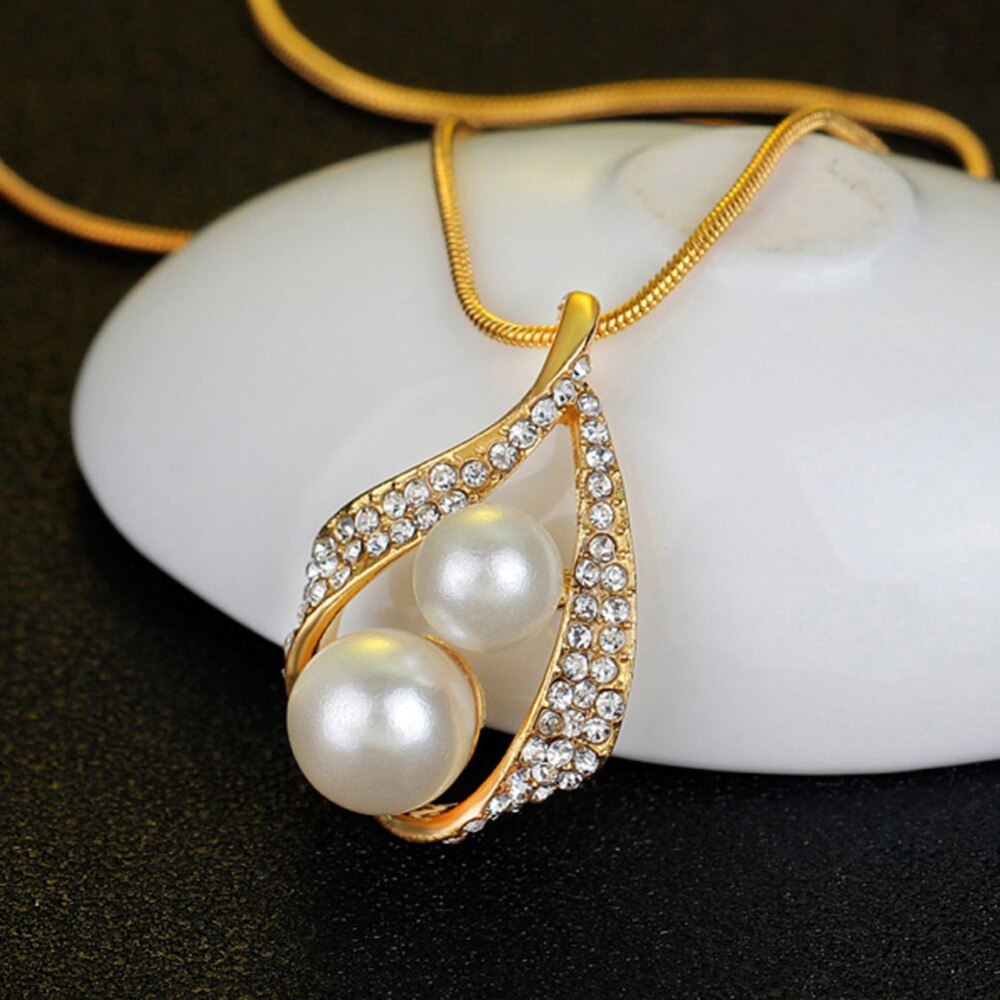 Charmant Sieraden Gesimuleerde-parel Ketting/Ring/Oorbellen Drie-delige Sieraden Set