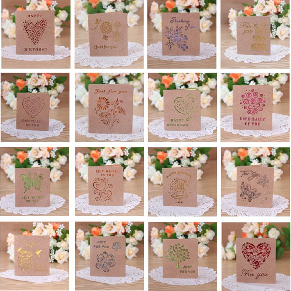 5 PCS Forest Pattern Lace Message Small Wedding Names Mother 's Day Teacher 's Day Greeting Card