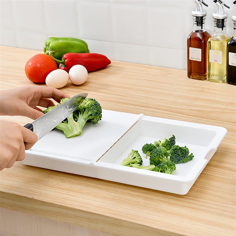 Tabla de cortar multifuncional para cocina, 1 unidad, tabla de cortar de plástico para el hogar con escurridor, accesorios de cocina