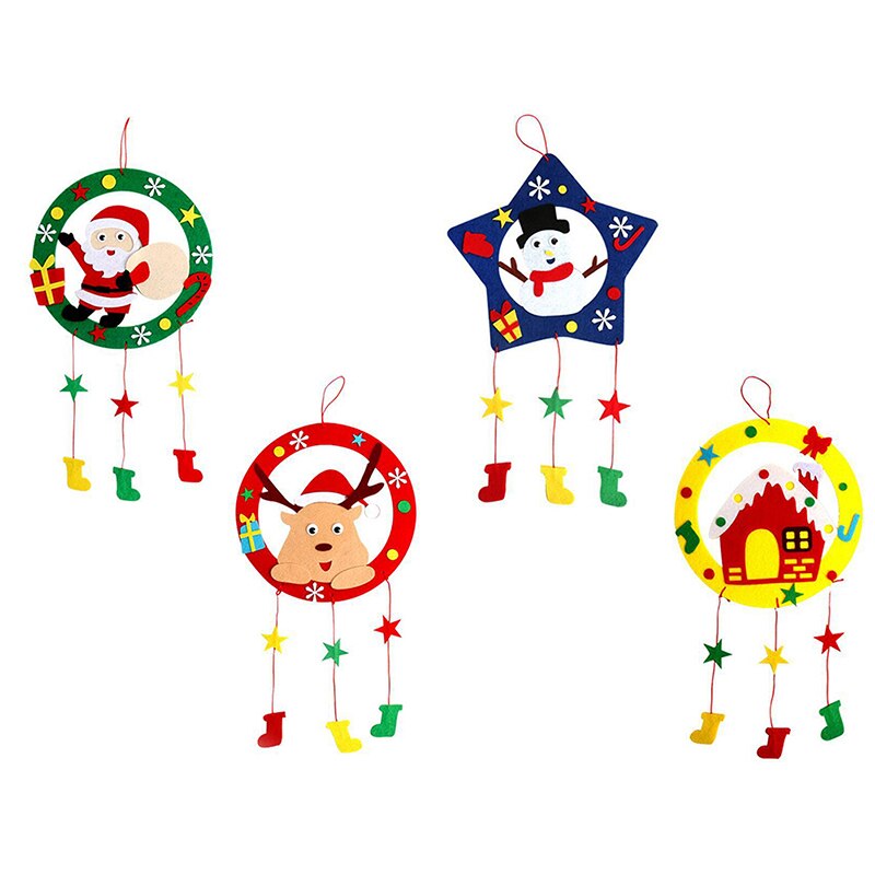 Diy natal sinos de vento kits brinquedos educativos kits de artesanato natal decoração diy sinos vento para crianças criança