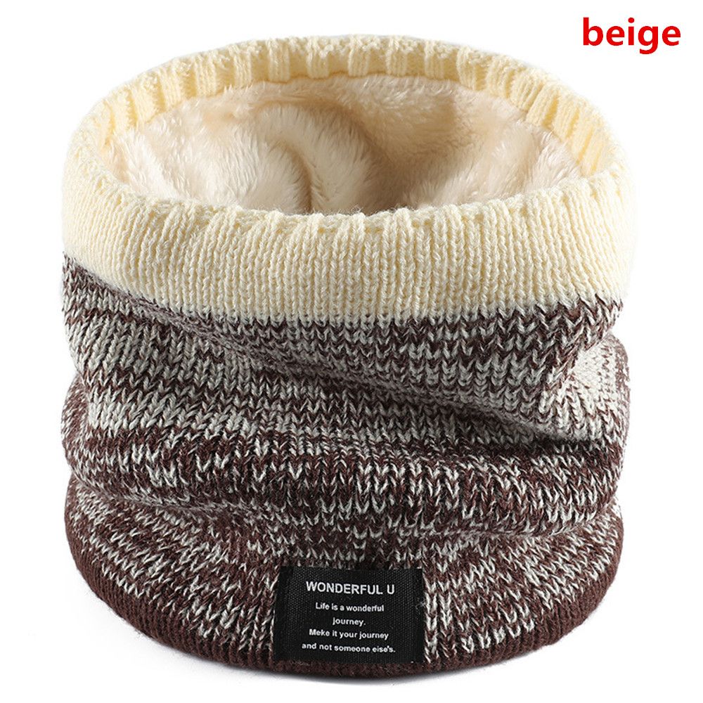 Foulard d&#39;hiver en cachemire épais pour homme et femme, cache-col, Bandana, tricoté, , résistant, masque de Ski, mouchoir: 2 beige
