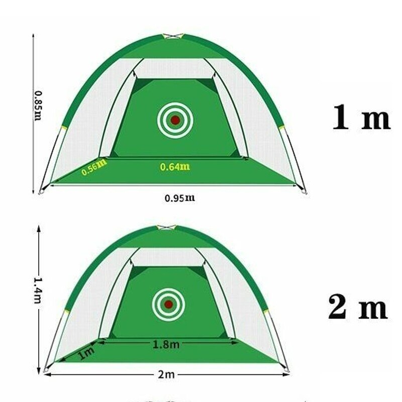 Indoor 1-3M Golf Practice Net Tent Golf Hitting Cage Garden Grassland Practice Tent Golf Training Equipment Mesh Outdoor