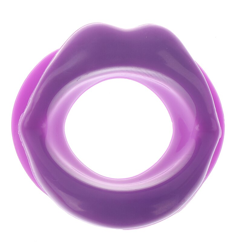 Masajeador facial de goma de silicona, herramienta de masaje bucal, Tensor muscular, ejercitador de labios, entrenador, antiarrugas, Barbilla,: Purple