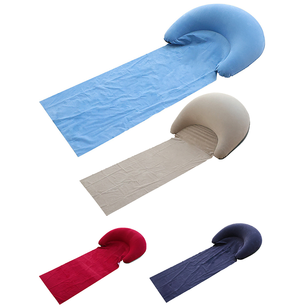 Outdoor Camping Inflatable Pillows Ultralight Beach mat camping single sleeping pad also folds easily for portability