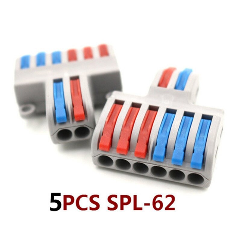 2 in 4/6 out Wire Splitter Mini Fast Wire Connector Universal Wiring Cable Connector Push-in Conductor