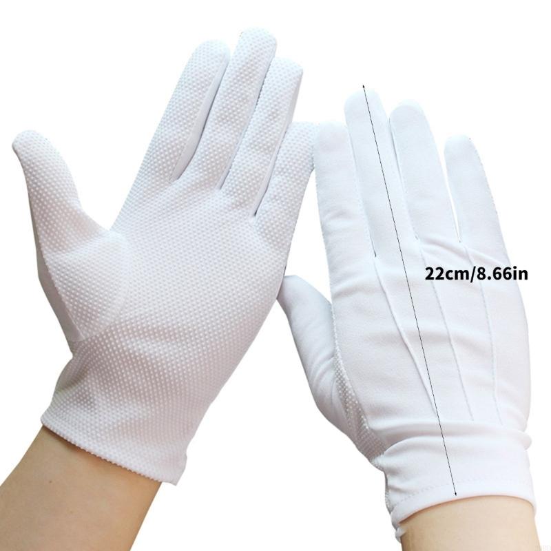 White Gloves Nonslip Short Gloves for Formal Tuxedo Parades Guard Inspection Hand Gloves For Men And Women Unisex