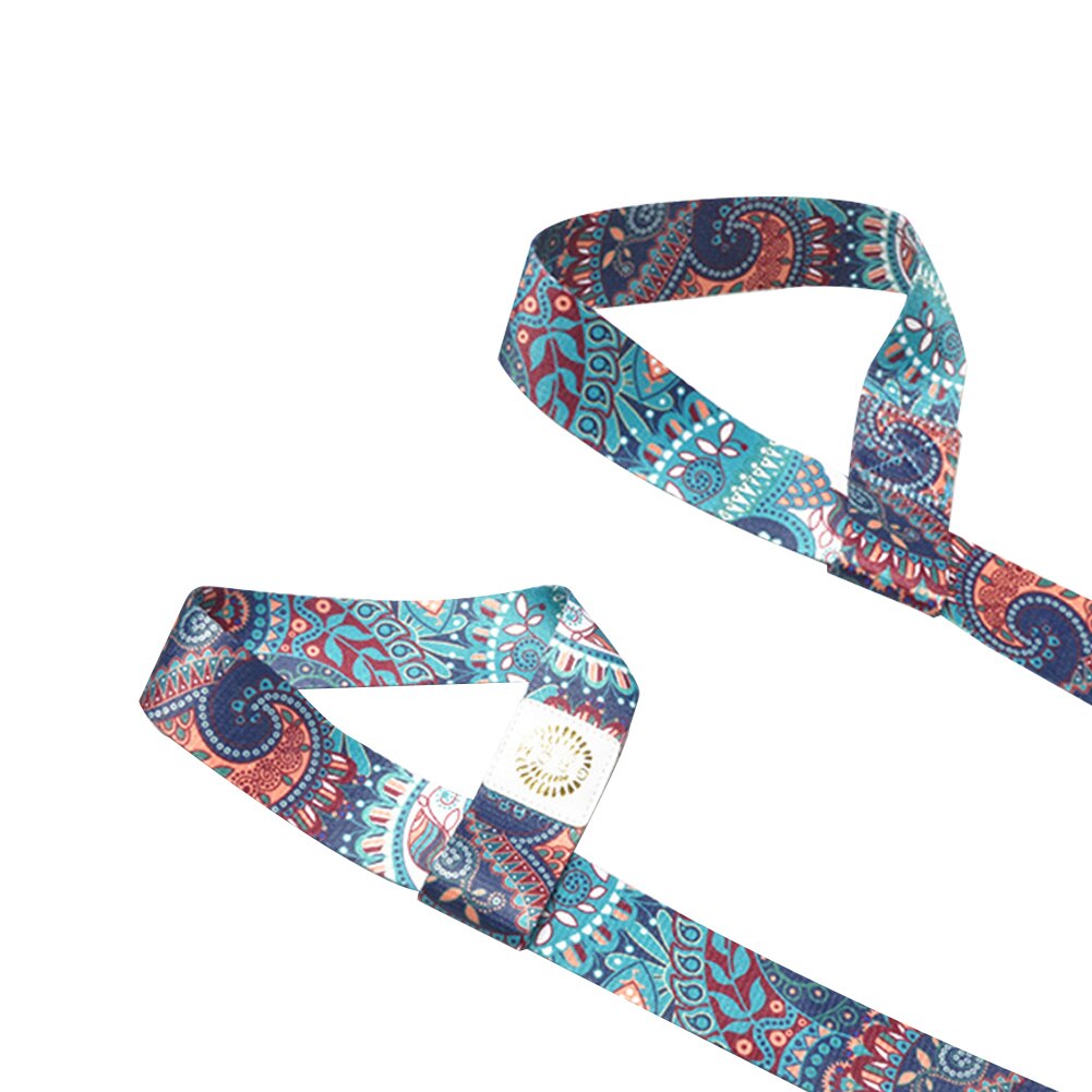 Yoga Mat Strap Exercise Sports Carry Shoulder Sling Fitness Multifunctional Adjustable Printed Gym Waist Leg Stretch Belt
