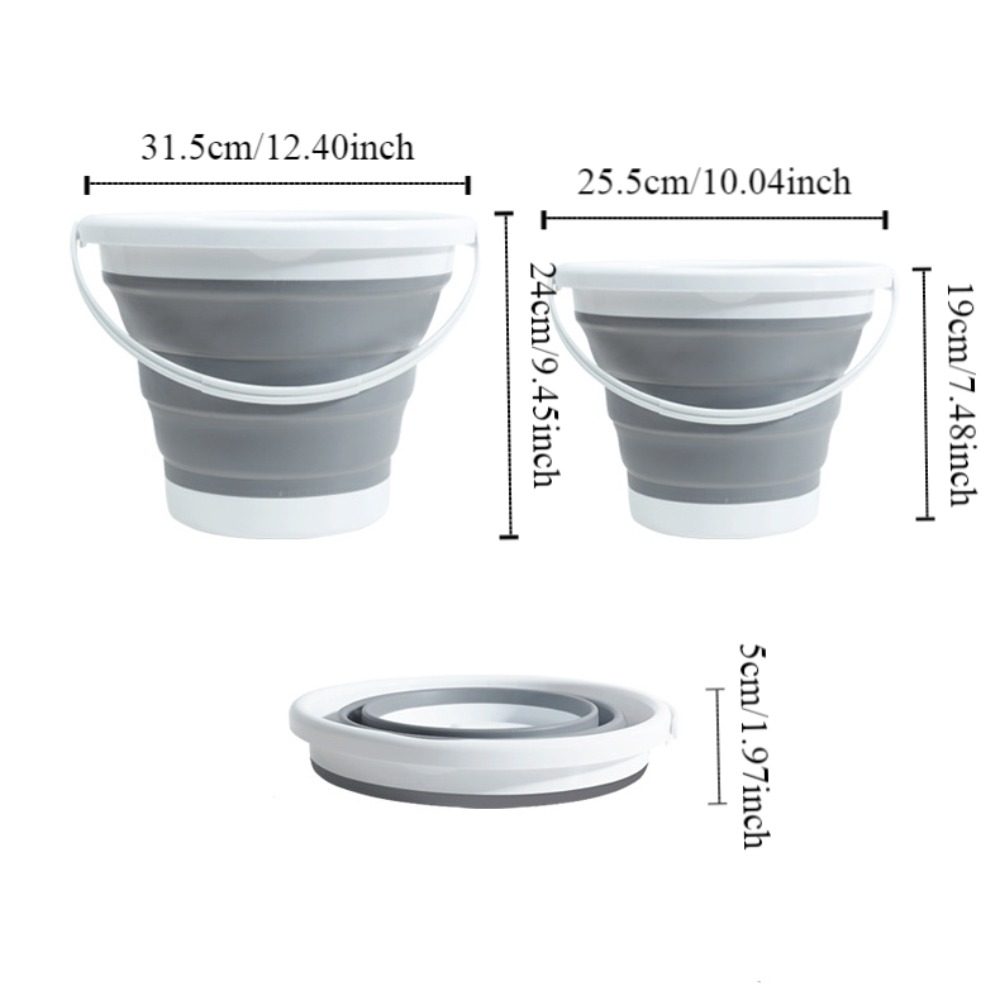 5/10L Portable Folding Bucket Water Storage Lightweight Thickened Silicone Bucket Multifunctional Save Space Kitchen Camp Bucket