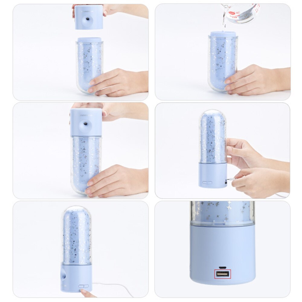 Starlight Night Light Humidifier Large Capacity Humidifer Car Nanometer Air Purifier )