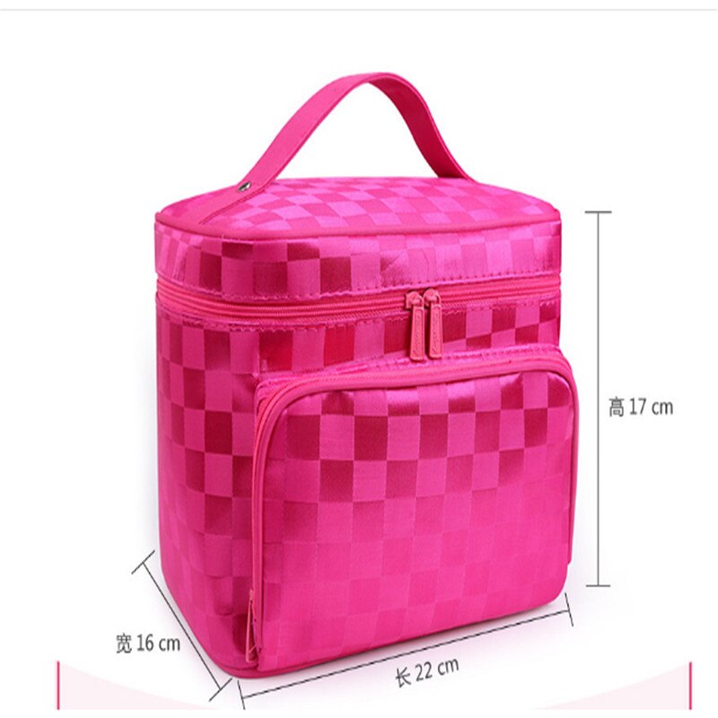 Newest Make Up Bag Beauty Storage Vanity Case Toiletry Travel Organiser Waterproof Cosmetic Bags Makeup Bags: Hot Pink