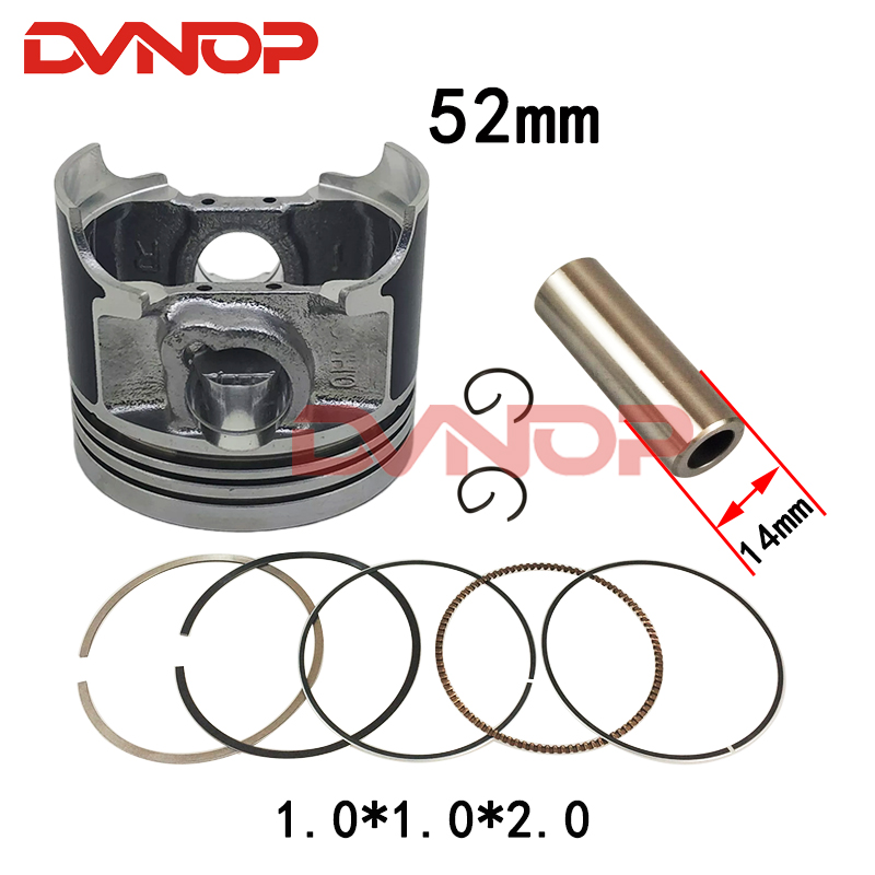 Anillo de pistón para motocicleta, conjunto de piezas de motocicleta, 52mm, AN125, HS125T, HJ125T, aplicable para Suzuki, 125cc