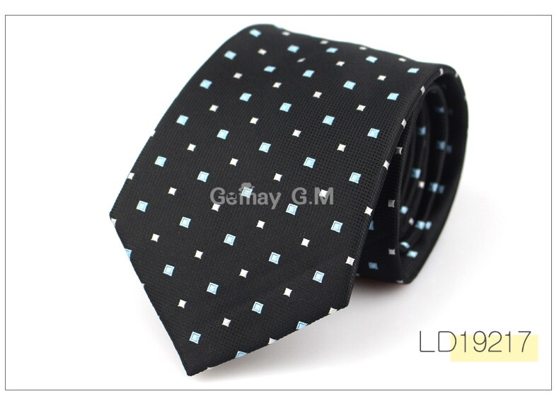 Männer Krawatten für Geschäft Formale Hochzeit Krawatte für Männer 8cm Streifen Punkte Krawatte Anzüge Krawatte Jacquard Krawatte: LD19217