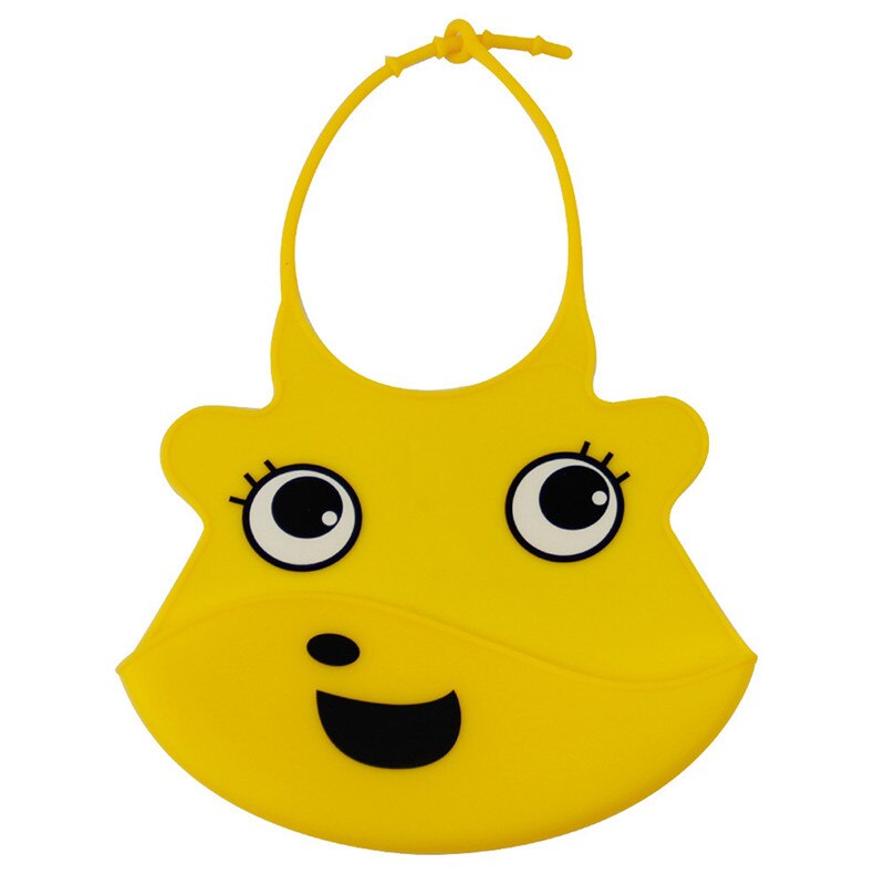 baby organisk silikon søt smekke baby spedbarn slabber baby smekke myk silikon smekke vanntett spytt dryppende bavoir: Gul