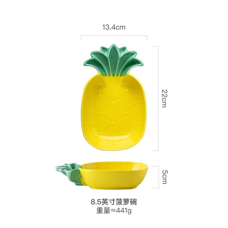 Plato de cerámica con forma de fruta de hormiga, vajilla redonda, juego de cena, platos y vajilla, cocina, comedor, condimentos, barra, juego de platos para niños: 8.5 pulgadas