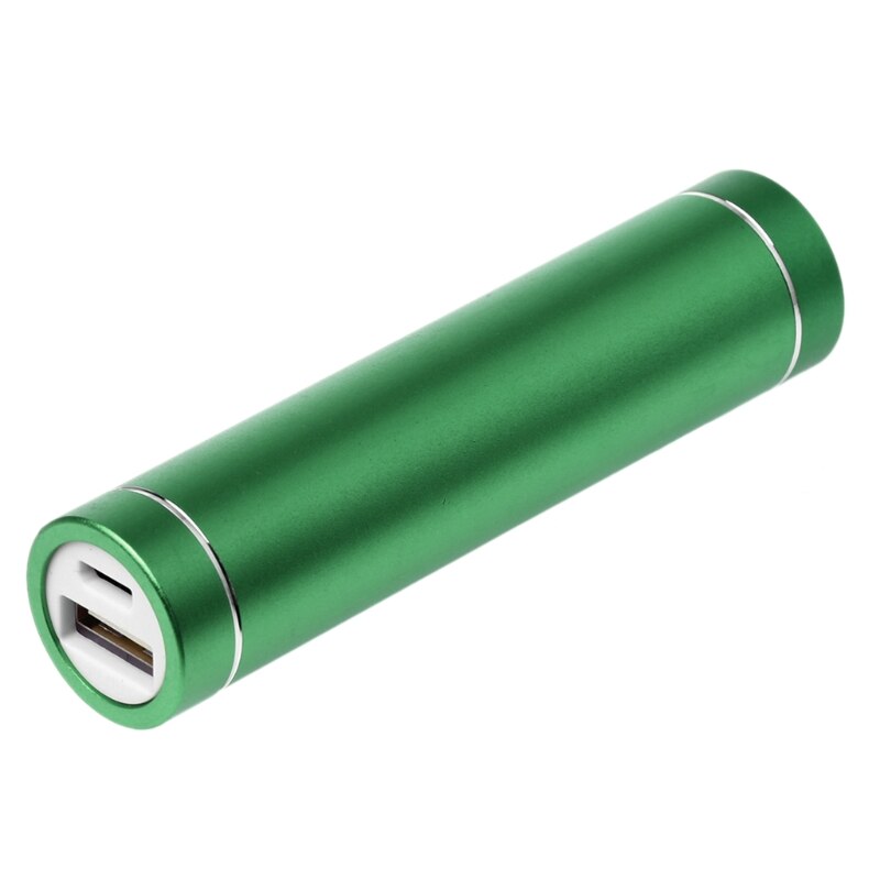 USB del Metallo Accumulatori E Caricabatterie Di Riserva Della Cassa Della Scatola kit Universale 5V 1A FAI DA TE Scatola di IMMAGAZZINAGGIO del Vestito 1X18650 BANCA Caricatore Esterno Della Batteria per accorto Telefono: verde