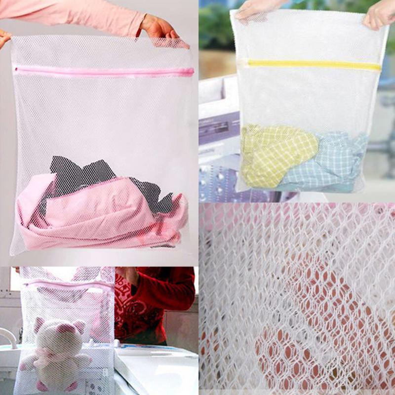 Klær vask tøy undertøy nett vask bag hjemme vask sparer mesh nett 30 x 40cm merke klær beskyttende