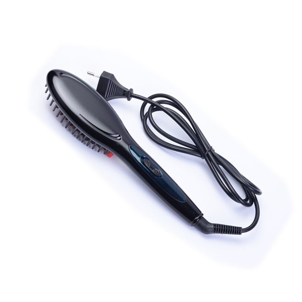 Cepillo eléctrico de cerámica para masaje y alisado del cabello, peine iónico negativo para salón, herramienta de peinado Anti frizz, plancha plana