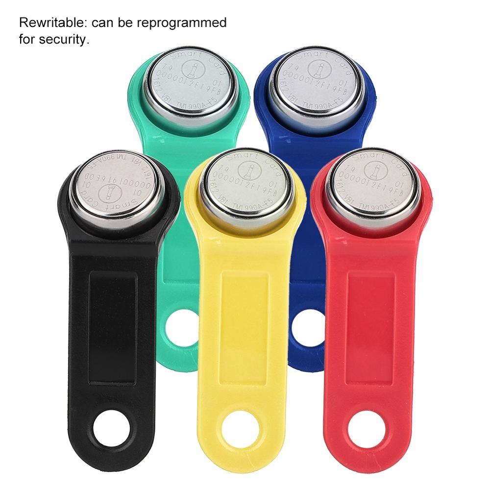 5pcs Rewritable RFID TM Card Set iButton Touch Memory Key RW1990
