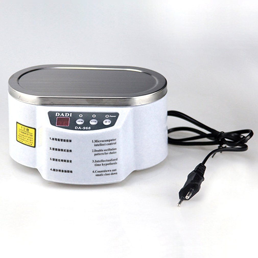 Smart Ultrasone Reiniger Anti-Slip Rvs Ultrasound Wave Wassen Voor Sieraden Glazen Ultrasound Bad Machine Eu Plug