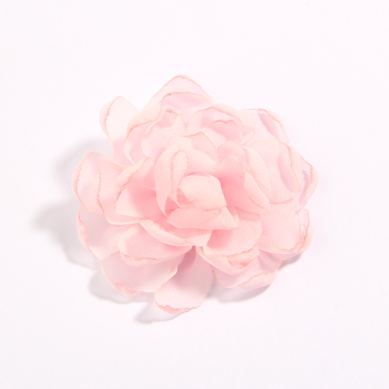 120 Stuks 7 Cm 2.7 "Burn Edge Chiffon Stof Bloemen Voor Baby Meisjes Hoofdbanden Handgemaakte Bloem Boutique Voor bruiloft Decoratie: Oranje