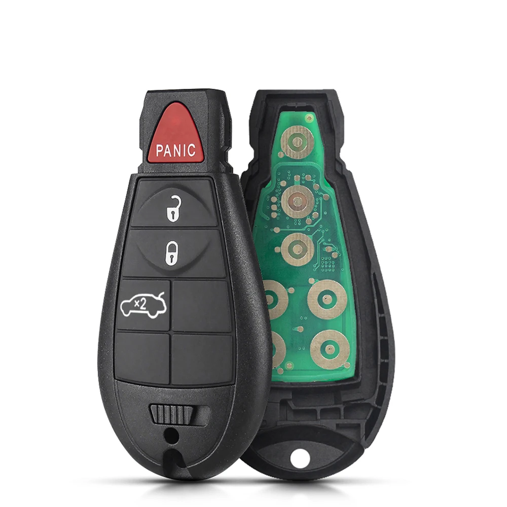 KEYYOU Remote Car Key For Dodge Grand Caravan Journey M3N5WY783X 433Mhz ID46 Chip 5 Button: Orange
