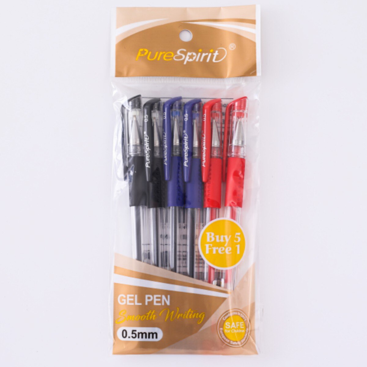6pcs Gel Pen Set School Supplies Black Blue Red Ink Color 0.5/0.7mm Ballpoint Pen for Students Writing Tool Office Stationery: Red