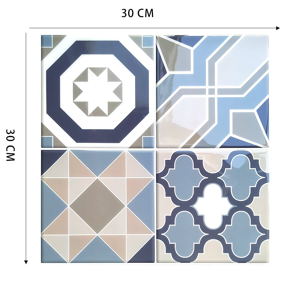Heminredning vattentät vinyl självhäftande mosaik kakel 3d väggdekal klistermärke självhäftande kök badrum 1 ark