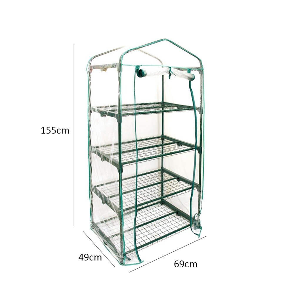 Pvc varm have tier mini husholdnings plante drivhus dækning hjem have dekoration beskytte planter blomster (uden jernstativ)