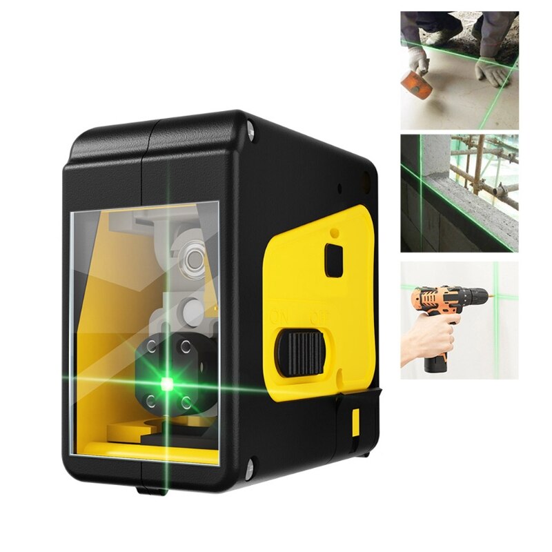 Level Line, Cross Line with Self-Leveling, Vertical and Horizontal Line, Rotatable 360 Degree, Battery Included: GN-1