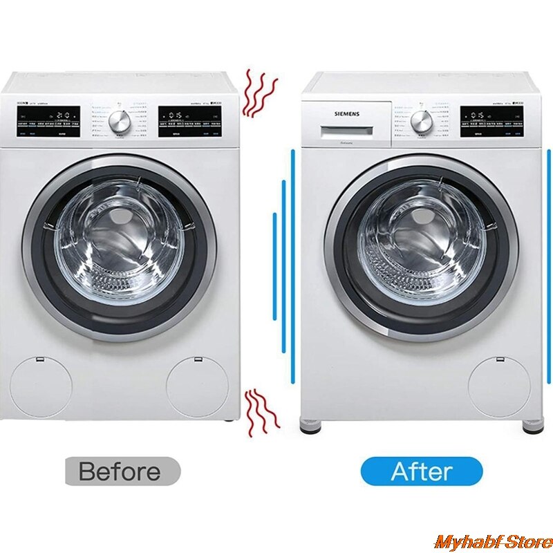 4Pcs Washing Machine Rubber Non-Slip Anti Vibration Feet Pads Universal Shockproof Mat Air Conditioner Refrigerator Base Pads