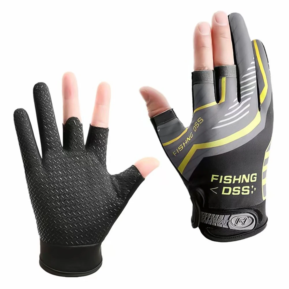 Anti-Rutsch-Angelhandschuhe, verschleißfest, für Höhle Sommer, draussen, atmungsaktiv, zum Angeln, Radfahren, Sporthandschuhe, Angelbekleidung: Weiß