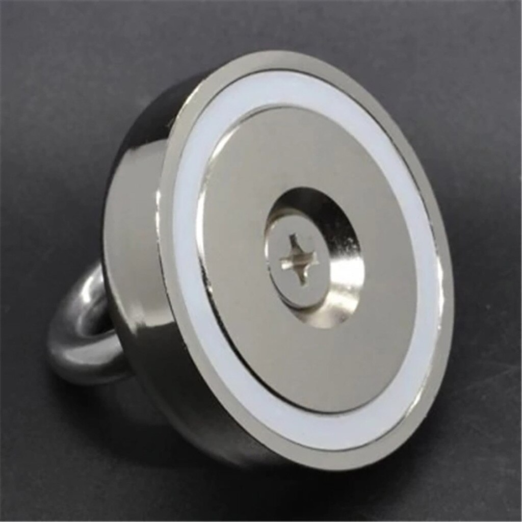 D60mm 68kg strong powerful round neodymium Magnet hook salvage magnet sea Fishing equipments Holder Pulling Mounting Pot #20