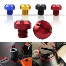 2 stk universal motorsykkel skruer  m10*1.25 speil hull plugg skrue bolter dekker hetter med klokken for honda yamaha suzuki kawasaki