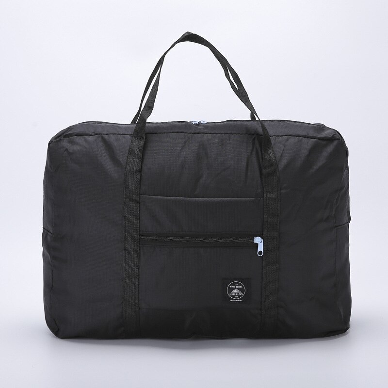 Bolso de viaje plegable de gran capacidad, bolsa de fin de semana, impermeable, grande, triangulación de envíos: black