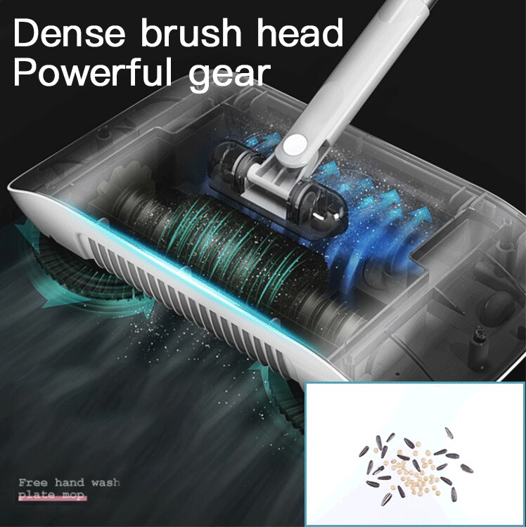 2 In 1 Hand Push Vacuum Cleaner Set Home Sweeper Broom Dustpan Handheld Dust Collector Carpet Floor Cleaners