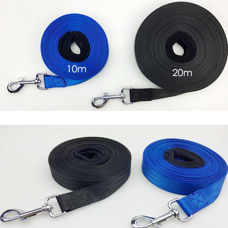 Correa para mascotas para perros azul negro Nylon 20 metros 10 metros entrenamiento, perro Correa caminar perro Correa tamaño seleccionable de seguridad al aire libre