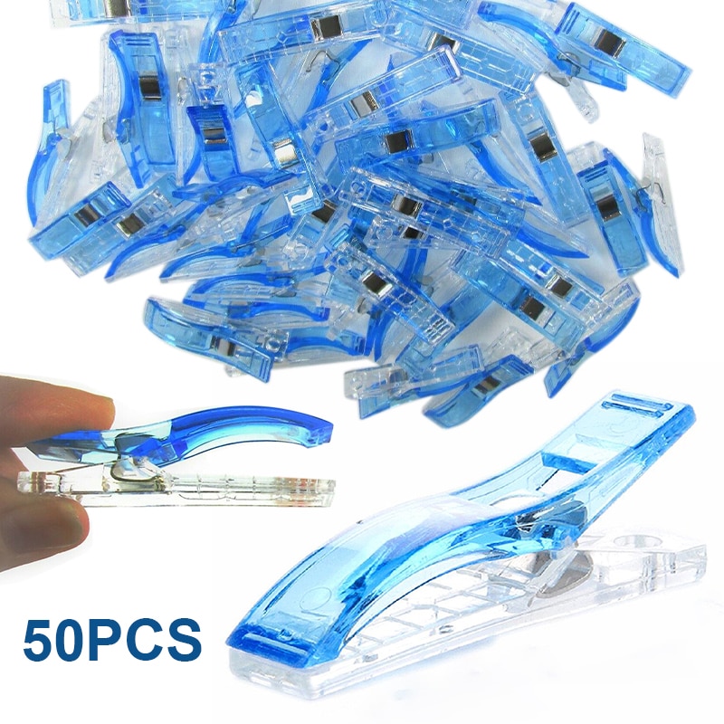 50pcs Sewing Clips Set Jumbo Wonder Quilting Binder Clip Multi-Purpose DIY Patchwork Fabric Quilting Craft Sewing Knitting Clips