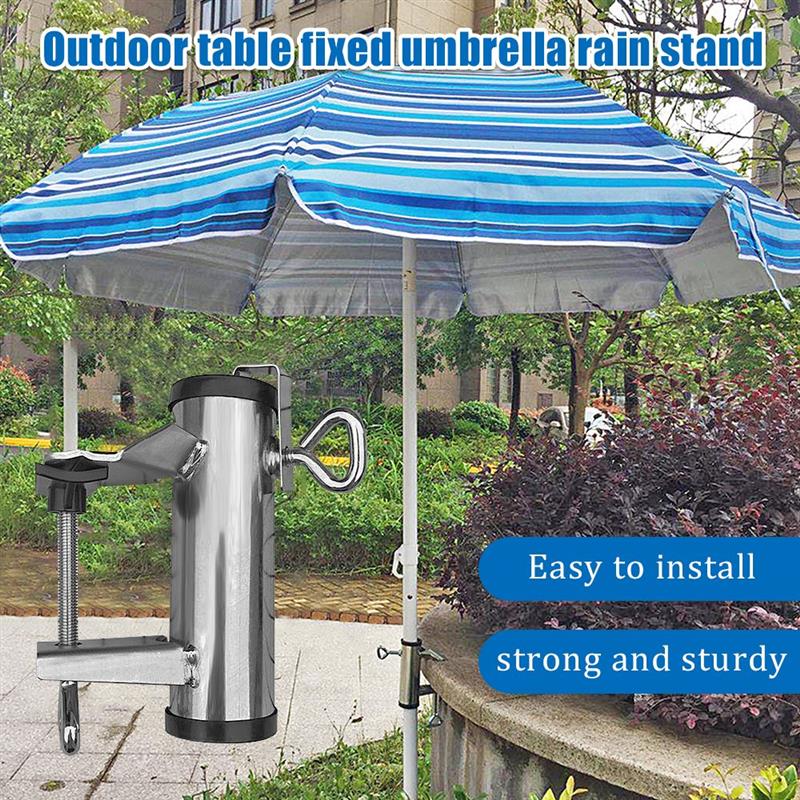 Metall terrasse paraply feste klips utendørs bord feste paraply regn stativ hageutstyr hagemøbler