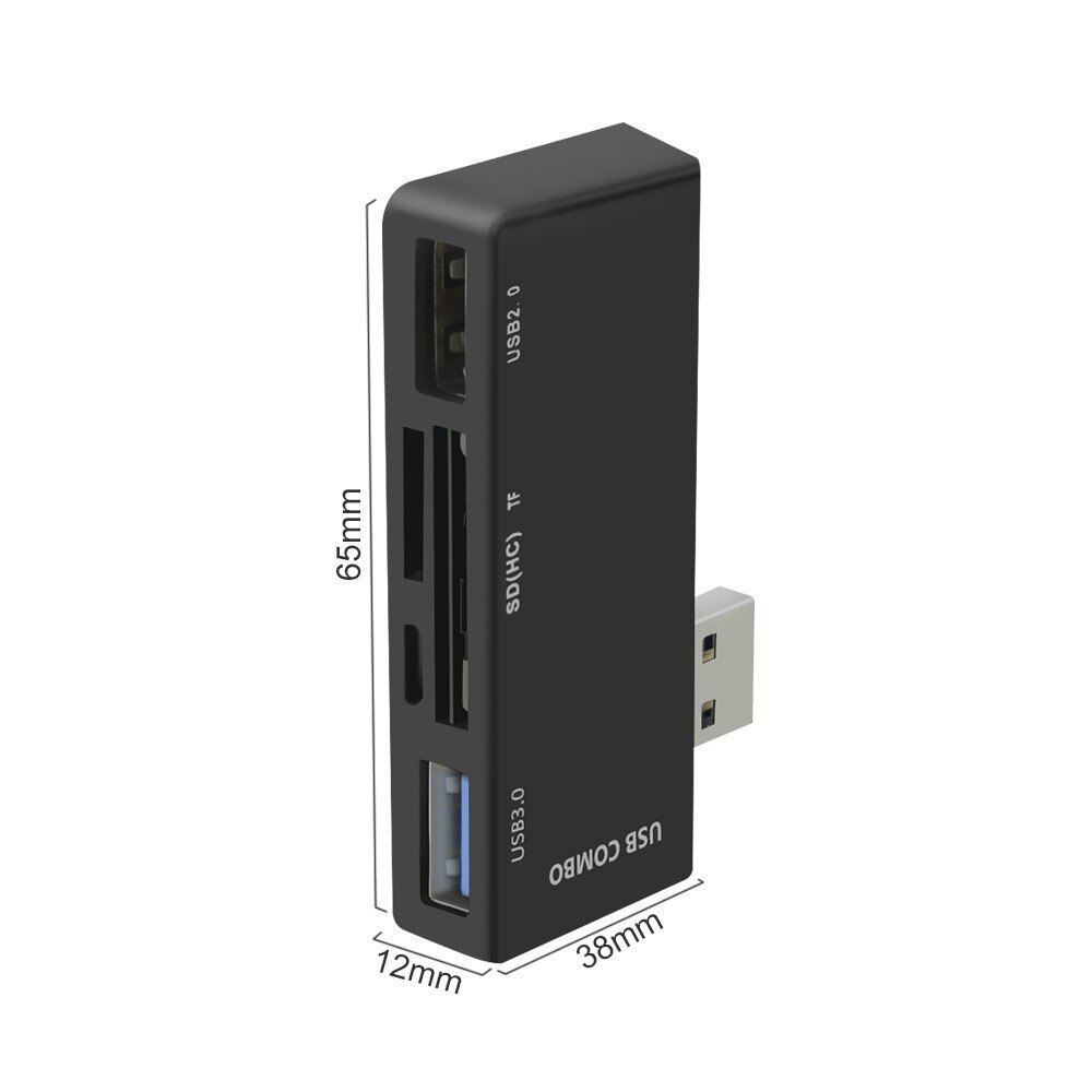 CHYI USB 3,0 Hub Accesorios para ordenador lector de tarjetas adaptador divisor Usb 3,0 con ranura para tarjeta SD/TF Micro USB para Laptop Surface Pro