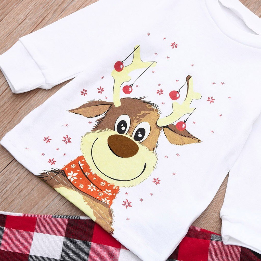 famille correspondant vêtements de nuit à manches longues Pijama Navidad Familia noël noël pyjamas famille vêtements # c
