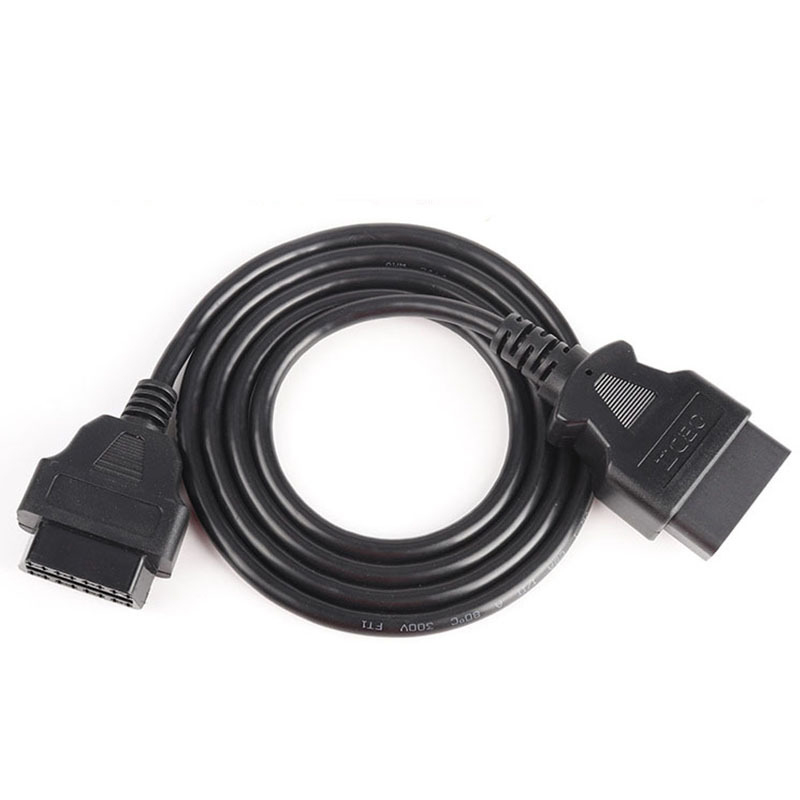 Cabo de extensão obd para carro, macho para fêmea, 16 núcleos, energizado, 16 pinos, obd2, elm327, ferramenta de diagnóstico, conector, adaptador de scanner, 3m, 1.5m