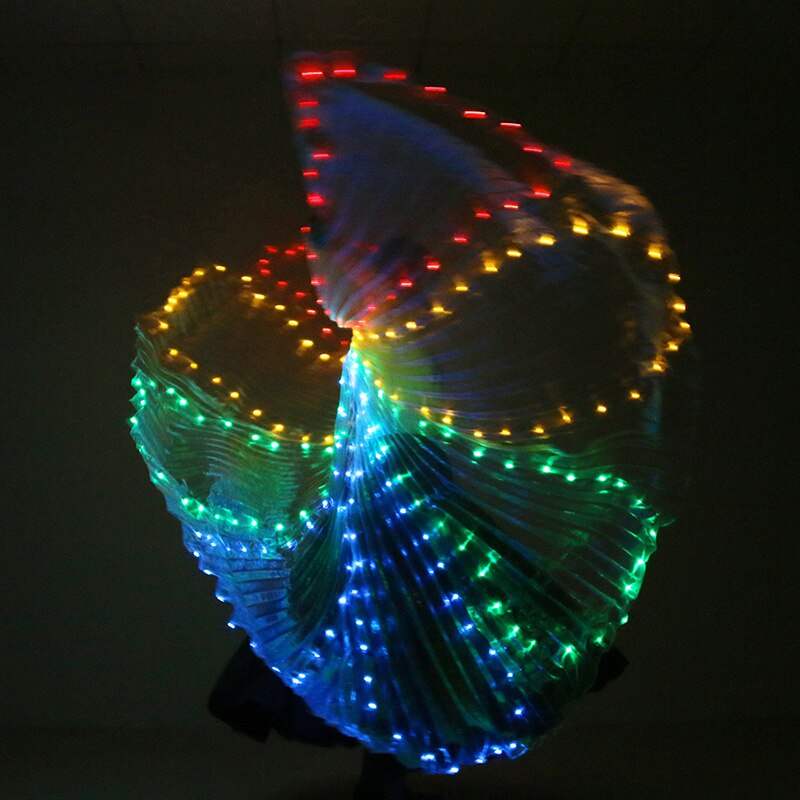 Vlinder kleurrijke buikdansvoorstelling kostuum led vleugels dansaccessoires meisjes led vleugels kostuum led vlindervleugels