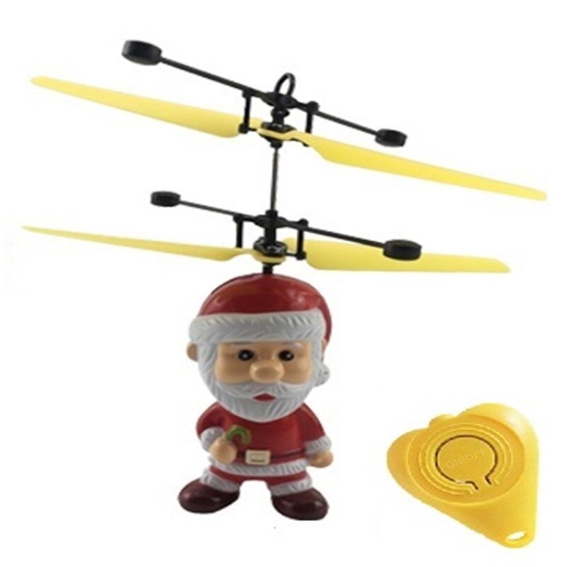 Flygande helikopter mini ufo drönare uppgradering infraröd induktion fjärrkontroll flygplan elektronisk modell leksak barn födelsedag: Jultomten