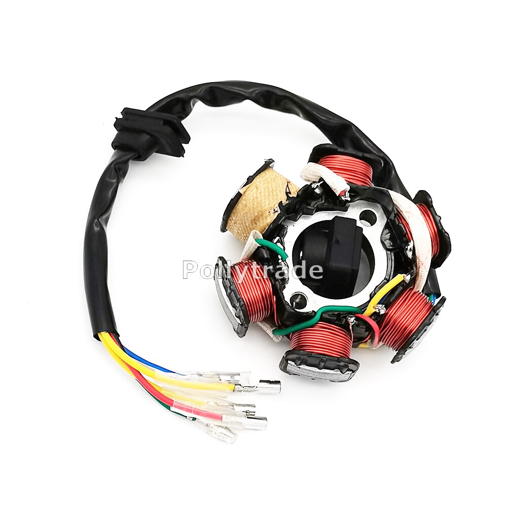 MAGNETO STATOR 6 COIL POLE FOR GY6 50cc 110cc 125cc 150cc SCOOTER ATV GO KART LANCE ZNEN JONWAY COOL SPORTS TAOTAO ROKETA