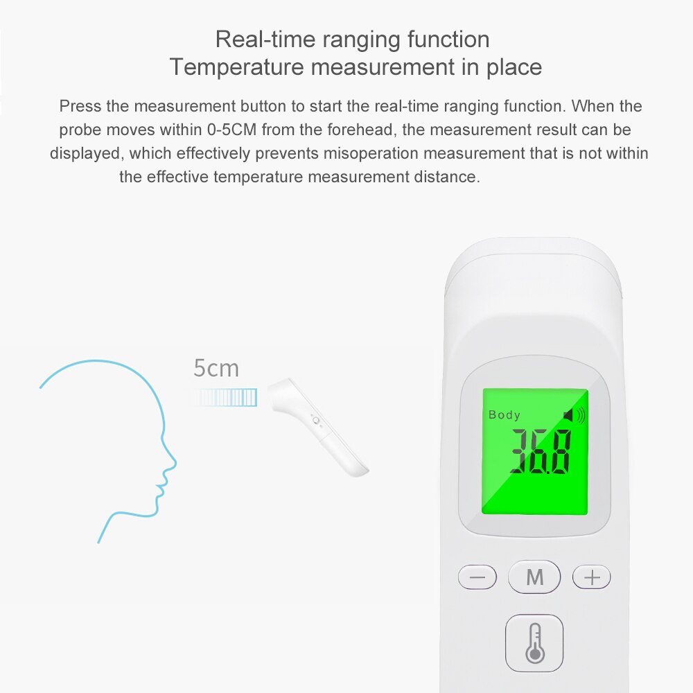 YOUWEMED Infrared Thermometers For Body Non-Contact Digital Thermometer Adult Fever Thermometer (White)