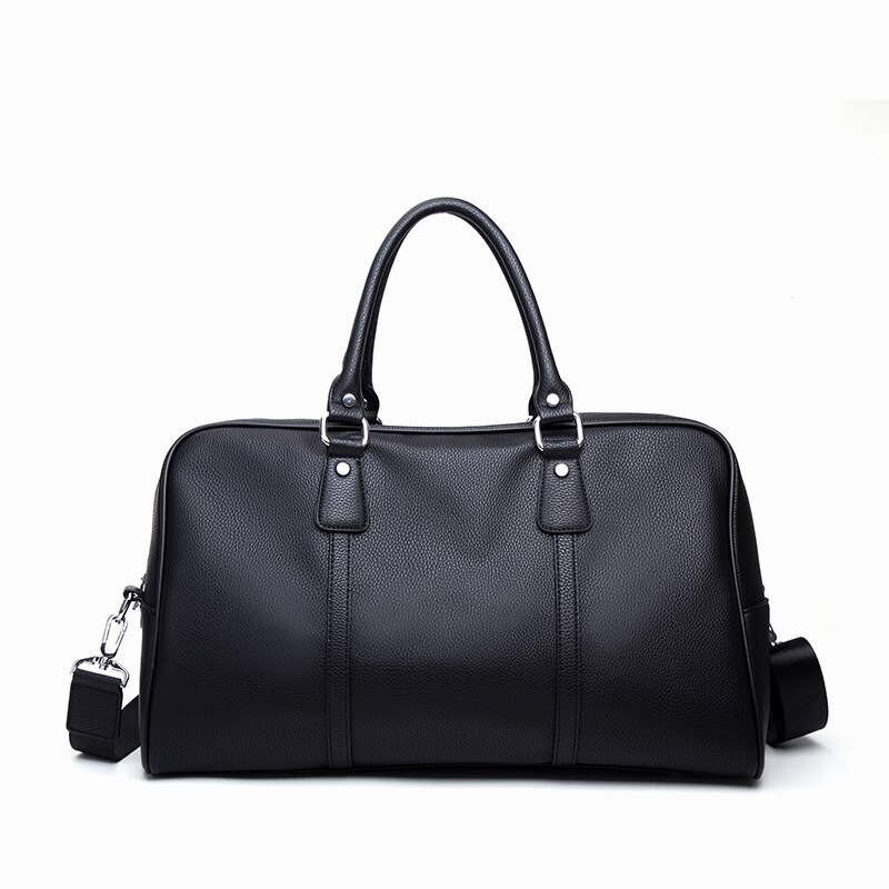 Waterproof Travel Bag Men Black Business Handbag Top Leather Big Capacity Travel Duffle Tote Casual Male Crossbody Bags