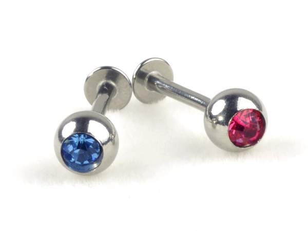 10pc 1.2*8*4mm Ball 16G Labret Lip Chin Ring Bar Stud Stainless Steel Tragus Body Piercing Punk Eyebrow Nose Barbell Rings